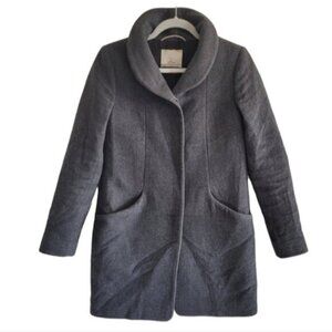 Aritzia Wilfred Grey Cocoon Wool-Cashmere Coat Size XS
